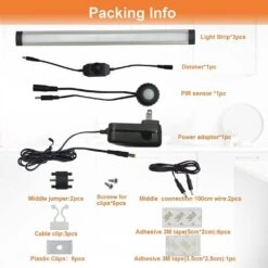 LED Lights Kit With Motion Sensor And Remote Control(Cold, Grey) 15 LED Lights Kit With Motion Sensor And Remote Control(Cold, Grey) -Lamp Parts under cabinet lighting accessories hli5p11j 76 1000