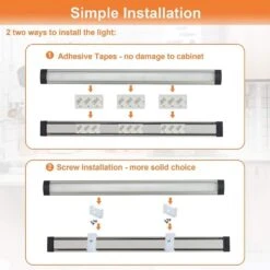 LED Lights Kit With Motion Sensor And Remote Control(Cold, Grey) 14 LED Lights Kit With Motion Sensor And Remote Control(Cold, Grey) -Lamp Parts under cabinet lighting accessories hli5p11j fa 1000