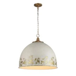 Golden Lighting Alison 19.25 In. 5 Light Vintage Gold Pendant Light With Antique Ivory Shade -Lamp Parts vintage gold golden lighting pendant lights 0809 5p vg ai 4f 1000