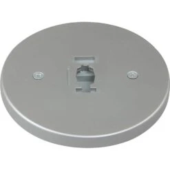 Silver Gray Monopoint Canopy For 120-Volt 1-Circuit/1-Neutral Or 120-Volt 2-Circuit/1-Neutral Track Heads