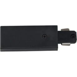 Black Live End Connector/Conduit Connector For 120-Volt 2-Circuit/1-Neutral Track Systems