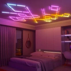 Lines 60 Degrees Expansion Pack - Multicolor Light Bars (3 Light Bars) Smarter Kit Required -Lamp Parts wall light panels nl59 e 0001lw 3pk c3 1000