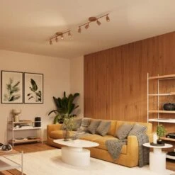 Shura Warm Brown Integrated LED Fixed Track Light Rotatable Cylinder Heads 3 Ft. Track Lighting Kit 3000 K 2240 Lumens -Lamp Parts warm brown 3000k vidalite track lighting kits ce1060082 31 1000