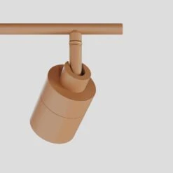 Shura Warm Brown Integrated LED Fixed Track Light Rotatable Cylinder Head 4 Ft. Track Lighting Kit 3000K 2450 Lumen -Lamp Parts warm brown vidalite track lighting kits ce1060072 1f 1000