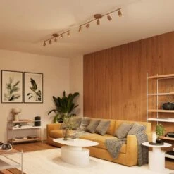 Shura Warm Brown Integrated LED Fixed Track Light Rotatable Cylinder Head 4 Ft. Track Lighting Kit 3000K 2450 Lumen -Lamp Parts warm brown vidalite track lighting kits ce1060072 31 1000