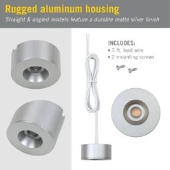 PureVue Mini Dimmable Under Cabinet LED Puck Light 2700K -Lamp Parts warm white armacost lighting puck lights 212110 44 1000
