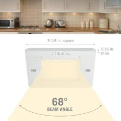 Square Low Profile Under Cabinet LED Puck Light 2700K -Lamp Parts warm white armacost lighting puck lights 218211 4f 1000