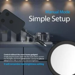 6 Pack Black Smart Dimmable LED Puck Lights Compatible With Alexa, Google - Warm White (3000K) -Lamp Parts warm white eshine puck lights elbps606dw 1f 1000