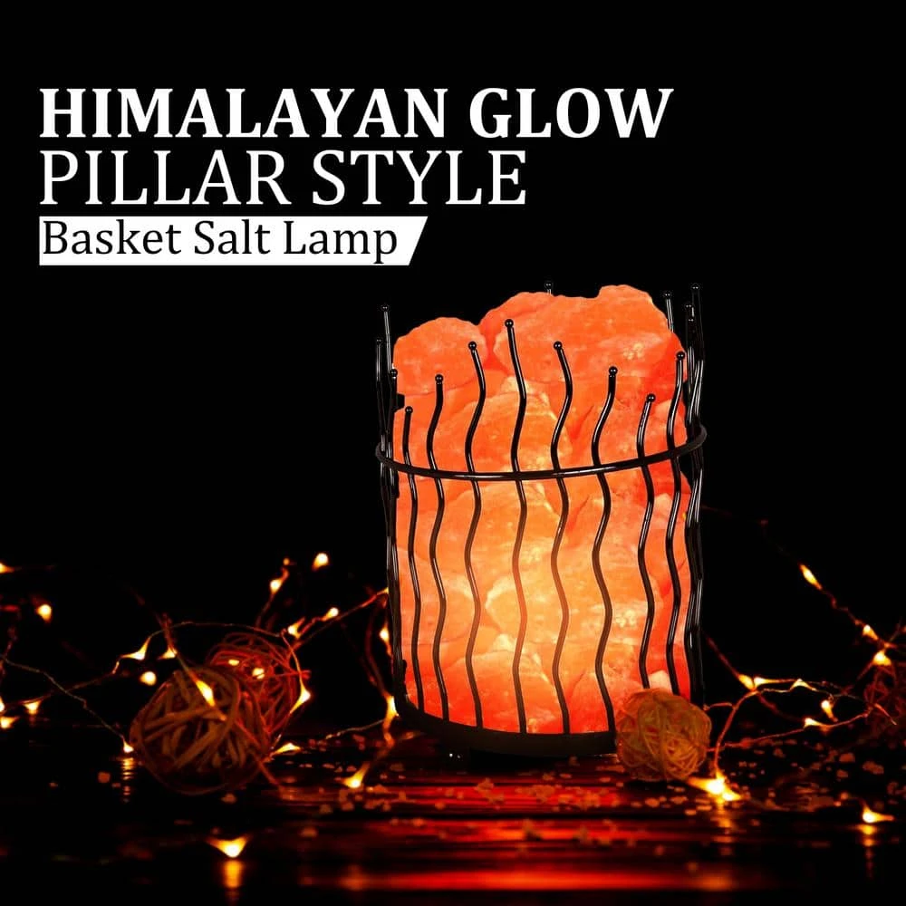 Himalayan Glow Pillar Style Basket Salt Lamp 6 Himalayan Glow Pillar Style Basket Salt Lamp - Image 4