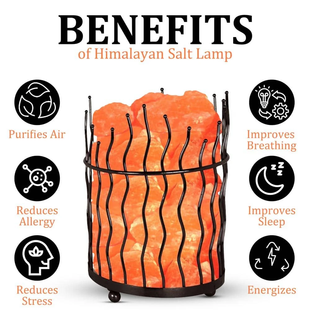 Himalayan Glow Pillar Style Basket Salt Lamp 9 Himalayan Glow Pillar Style Basket Salt Lamp - Image 7