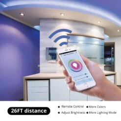 LED Multi-Color Strips Light, RGB Strips Light, Wi-Fi (1x5M) (Pack Of 2) 15 LED Multi-Color Strips Light, RGB Strips Light, Wi-Fi (1x5M) (Pack Of 2) -Lamp Parts wbm smart led strip lights lp 03 2pk 4f 1000