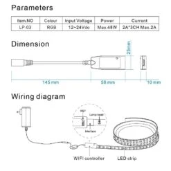 LED Multi-Color Strips Light, RGB Strips Light, Wi-Fi (1x5M) (Pack Of 2) 18 LED Multi-Color Strips Light, RGB Strips Light, Wi-Fi (1x5M) (Pack Of 2) -Lamp Parts wbm smart led strip lights lp 03 2pk fa 1000