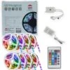 2 X 5M, 6.14 In. Height LED Light Strips Color Changing RGB Kit With Color Changing RF Remote, Finish: White (Pack Of 4) 1 2 X 5M, 6.14 In. Height LED Light Strips Color Changing RGB Kit With Color Changing RF Remote, Finish: White (Pack Of 4) -Lamp Parts wbm smart led strip lights lp 04 4pk 64 1000