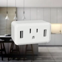 White Cube LED Night Light With Power Outlet And Duel USB Outlets -Lamp Parts westek night lights nl cube w c3 1000