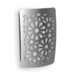 Satin Nickel Floral Decoplug LED Night Light