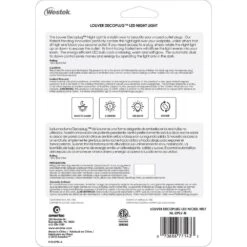 Satin Nickel Louver Decoplug LED Night Light -Lamp Parts westek night lights nl dplv n fa 1000