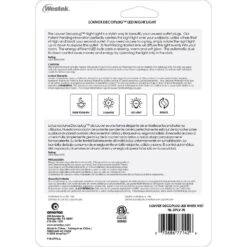 White Louver Decoplug LED Night Light -Lamp Parts westek night lights nl dplv w fa 1000