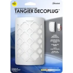 Satin Nickel Tangier Decoplug LED Night Light -Lamp Parts westek night lights nl dptg n 44 1000