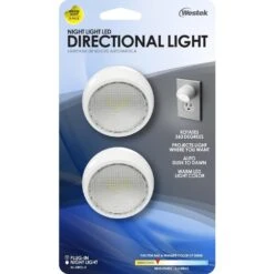 Directional LED Night Light (2-Pack) -Lamp Parts westek night lights nl drcl 2 44 1000