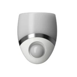 White Indoor Geometric Motion-Sensing LED Night Light -Lamp Parts westek night lights nl geom 1f 1000