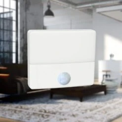 White Senti Motion Activated LED Night Light -Lamp Parts westek night lights nl snti c3 1000