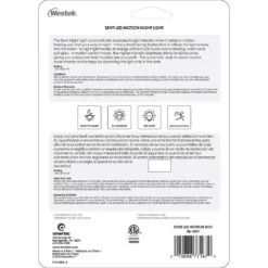 White Senti Motion Activated LED Night Light -Lamp Parts westek night lights nl snti fa 1000