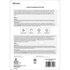 White Vari Slide Dimmer LED Night Light -Lamp Parts westek night lights nl vari fa 1000