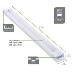 Premium Plug-In 18 In. LED White Under Cabinet Light, Linkable -Lamp Parts white 1 pack enbrighten under cabinet bar lights 38846 t1 40 1000