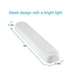 Battery-Operated 18 In. LED White Under Cabinet Light Bar -Lamp Parts white 1 pack ge under cabinet bar lights 41214 t1 40 1000