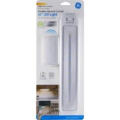 12 In. Battery Operated LED Under Cabinet Light Bar With Wireless Remote Control -Lamp Parts white 12 in ge under cabinet bar lights 17448 1d 1000