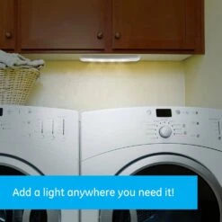 12 In. Battery Operated LED Under Cabinet Light Bar With Wireless Remote Control -Lamp Parts white 12 in ge under cabinet bar lights 17448 1f 1000