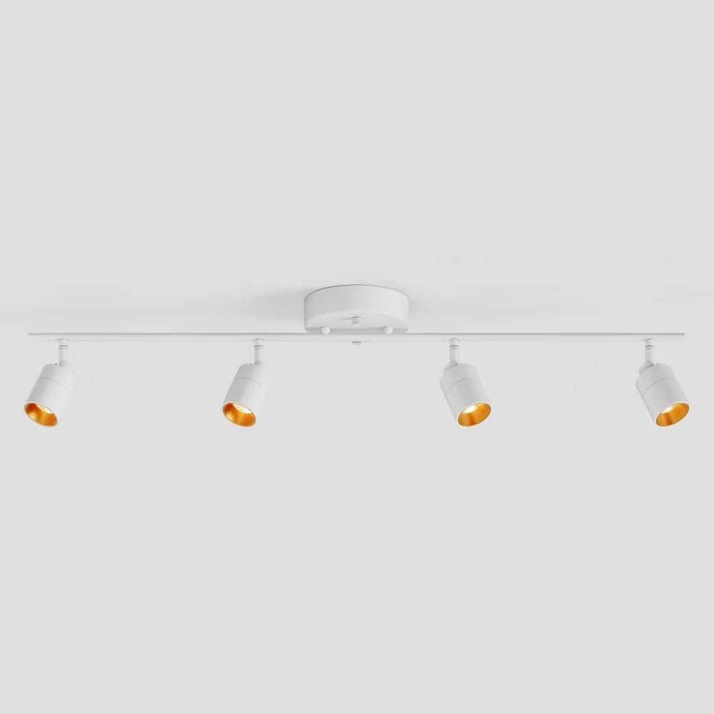 Shura White 4-Light Track Light With Rotatable Heads, Integrated LED Bulbs, 4 Ft. Track Lighting Kit, 3500K, 1820 Lumens 8 Shura White 4-Light Track Light With Rotatable Heads, Integrated LED Bulbs, 4 Ft. Track Lighting Kit, 3500K, 1820 Lumens - Image 6