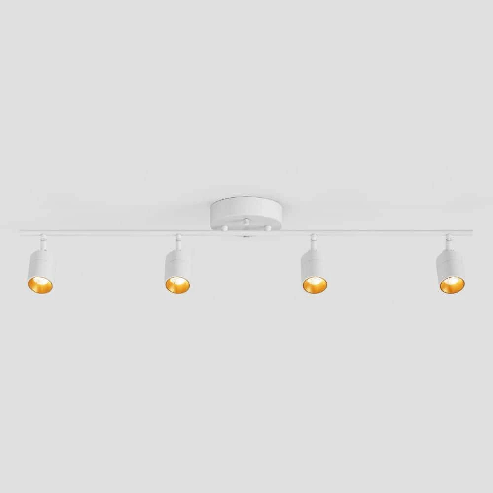 Shura White 4-Light Track Light With Rotatable Heads, Integrated LED Bulbs, 4 Ft. Track Lighting Kit, 3500K, 1820 Lumens 7 Shura White 4-Light Track Light With Rotatable Heads, Integrated LED Bulbs, 4 Ft. Track Lighting Kit, 3500K, 1820 Lumens - Image 5