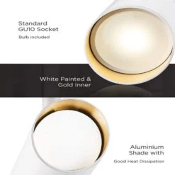 2.7 Ft. White Integrated LED Ceiling Mounted Hardwired Track Lighting Kit With Cylinder Head -Lamp Parts white 4 light jazava track lighting kits hd4fs79tl 4 wh 4f 1000