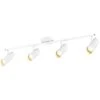 2.7 Ft. White Integrated LED Ceiling Mounted Hardwired Track Lighting Kit With Cylinder Head