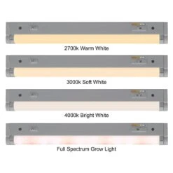 18 In. Kitchen Pantry Laundry LED Under Cabinet Light W/Adjustable Beam, 3 CCT, Grow Mode For Indoor Gardening (5-Pack) -Lamp Parts white 5 pack eti lighting under cabinet bar lights 53508101 uc 5pk 40 1000