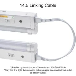 18 In. Kitchen Pantry Laundry LED Under Cabinet Light W/Adjustable Beam, 3 CCT, Grow Mode For Indoor Gardening (5-Pack) -Lamp Parts white 5 pack eti lighting under cabinet bar lights 53508101 uc 5pk 44 1000