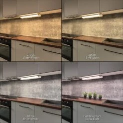 18 In. Kitchen Pantry Laundry LED Under Cabinet Light W/Adjustable Beam, 3 CCT, Grow Mode For Indoor Gardening (5-Pack) -Lamp Parts white 5 pack eti lighting under cabinet bar lights 53508101 uc 5pk a0 1000