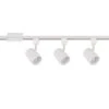 Ocularc 7011 4 Ft. White Integrated LED 5CCT Ceiling Mounted Hardwired Track Lighting Kit With 3 Cylinder Track Heads