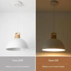 3-Pack 1-Light White Vintage Pendant Light Adjustable Ceiling Hanging Lights With Metal Shade -Lamp Parts white adsensty pendant lights hd3 1w 3 d00075 a0 1000