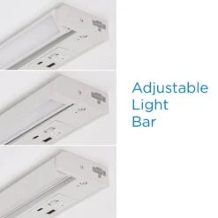 AFX Elena 2.75 In. Hardwired White Integrated LED Under Cabinet Light -Lamp Parts white afx under cabinet bar lights elnu40wh 44 1000