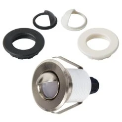 RGB Mini Recessed Undercabinet Integrated LED Puck Light, Indoor/Outdoor