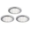 3-Pack Under-Cabinet LED Puck Light 2 3-Pack Under-Cabinet LED Puck Light -Lamp Parts white bazz puck lights u16003wd 64 1000