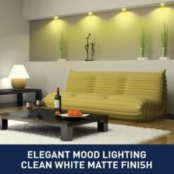 Color Changing Swivel Base 13 Color Options LED Cabinet Puck Lights (3-Pack) With Remote -Lamp Parts white bell howell puck lights 8415 1f 1000