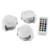 Color Changing Swivel Base 13 Color Options LED Cabinet Puck Lights (3-Pack) With Remote 2 Color Changing Swivel Base 13 Color Options LED Cabinet Puck Lights (3-Pack) With Remote -Lamp Parts white bell howell puck lights 8415 64 1000