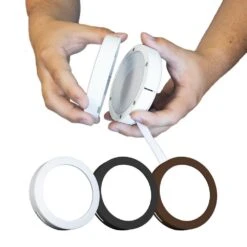 Plug-In LED WiFi Motion And RF Remote Controlled Expansion Under Cabinet Puck Light With Exchangeable Shell -Lamp Parts white black and bronze rings puck lights pip rgb a c3 1000