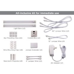 Black & Decker 12 In., LED Under Cabinet Light, 2 Bars Kit -Lamp Parts white black decker under cabinet bar lights leduc12 2dk c3 1000