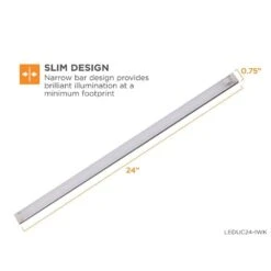 Black & Decker 24 In. LED Warm White 2700K, Dimmable, 1-Bar Under Cabinet Lights Kit With Hands-Free On/Off (Tool-Free Plug-in Install) -Lamp Parts white black decker under cabinet bar lights leduc24 1wk fa 1000