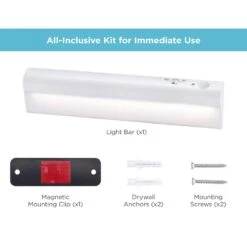 Black & Decker 9 In. LED 1-Bar Battery Under Cabinet Lighting Kit In Warm White -Lamp Parts white black decker under cabinet bar lights leduc9 1bat fa 1000