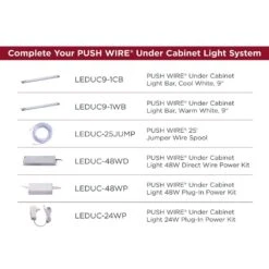 Black & Decker Push Wire 9 In. Light Bar, Cool White -Lamp Parts white black decker under cabinet bar lights leduc9 1cb 66 1000